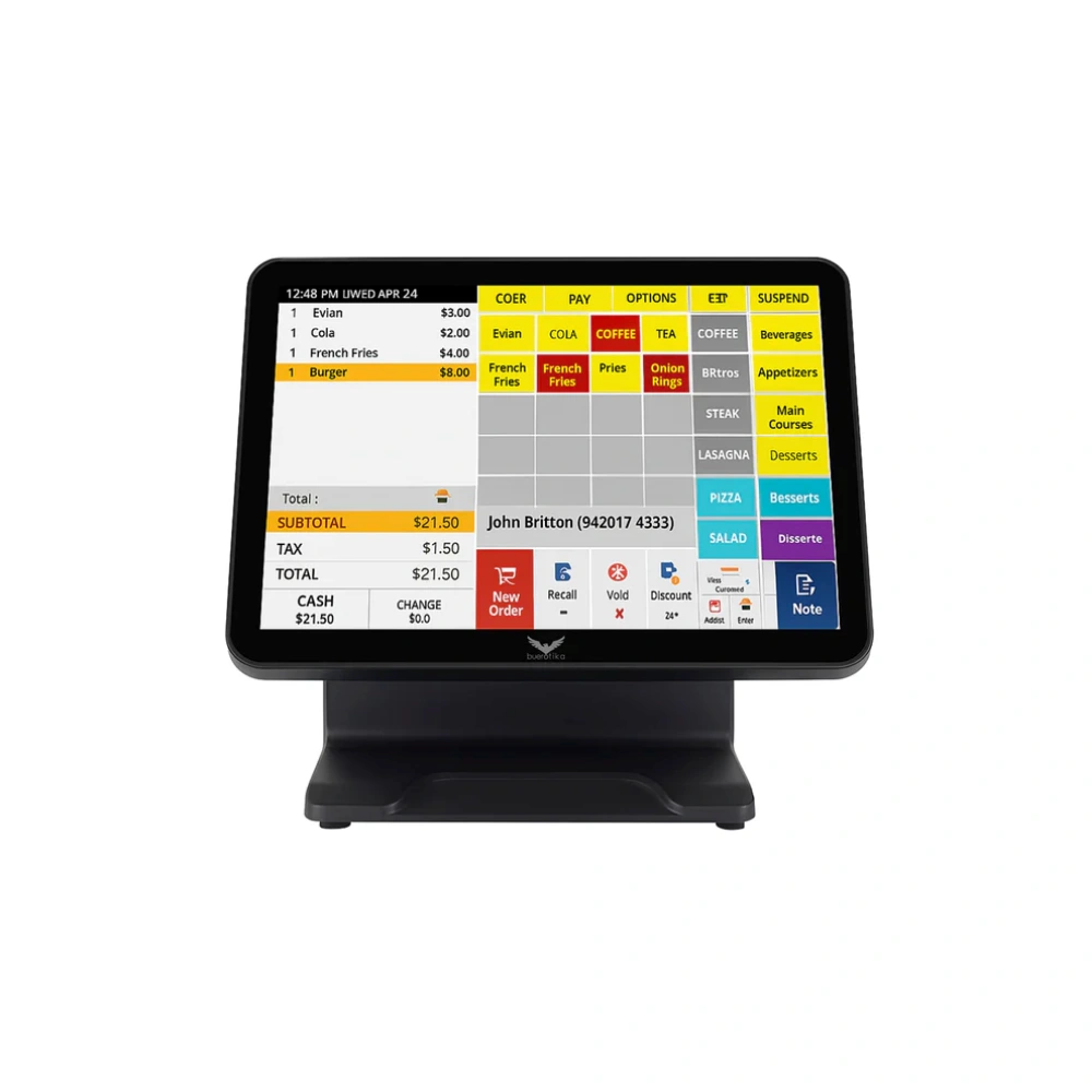 [910025] Buerotika POS System - 15.6″ Touch All-in-One - Intel Core i5 - 8GB RAM - 256GB SSD - Customer Display | B114POS
